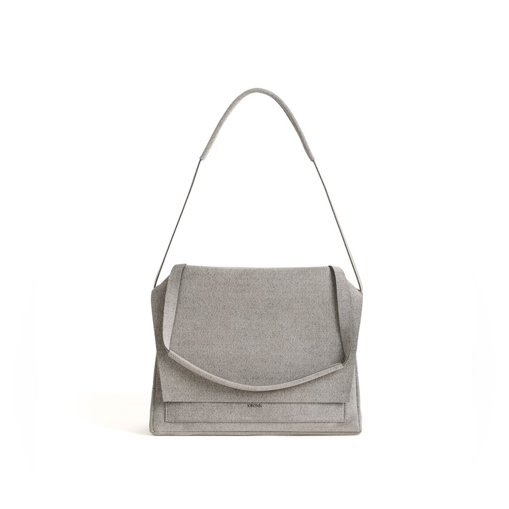 KWONN bag. Minimalist Gray Crossbody Shoulder Bag - Picture 4 of 9